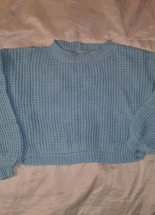 Женский короткий свитер, размер 48/52