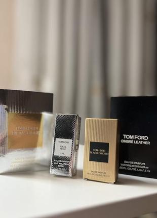 Пробники tom ford ombré leather, metallique, soleil neige, black orchid