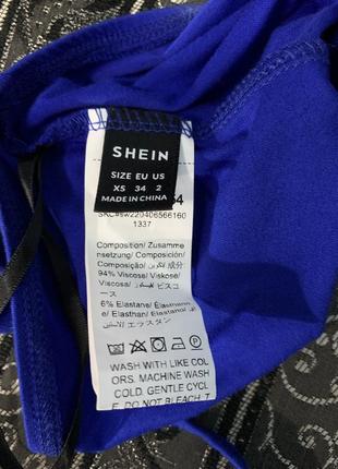 Топ синий длинные завязки shein размер хс-с