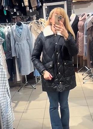 Пух перо пуховик с норкой