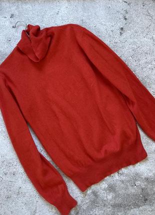 Червоний кашеміровий светр гольф gatsby