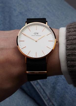 Чоловічий годинник daniel wellington dw00600257 з тканинним ремінцем