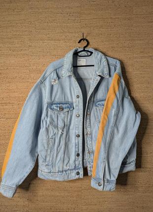 Джинсовая куртка женская bershka