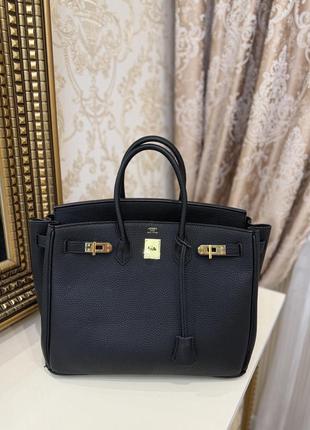 Сумка hermes birkin / черная женская сумка