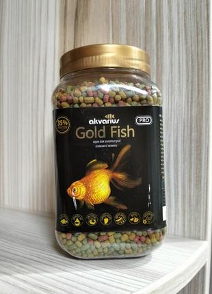 Корм "akvarius gold fish" для золотых рыб плавучие пеллеты 200 г
