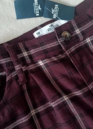 Новые фирменные брюки клетка hollister