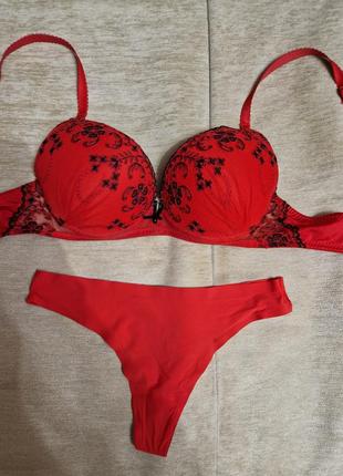 Бюстгальтер красный kleo