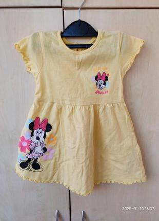 Платье 6-9 мес. рост 74 хлопок