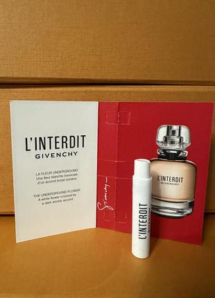 Аромат земляники givenchy l`interdit eau de parfum пробник оригинал