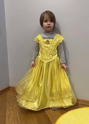 Платье принцессы желтое