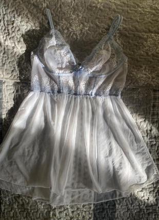 Вінтажний мереживний пеньюар неглибокий у ретростилі милий babydoll coquette dollskill бейбідол нічненька пеньюар білизняний лоліт