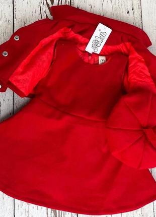 Комплект для дівчинки (куртка + сукня + берет)