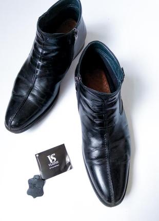 Зручні черевики на низькому шкіряні чорні козаки 41 осінь зима