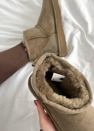 Угги угги угг аг ugg mini brown lacquer 4