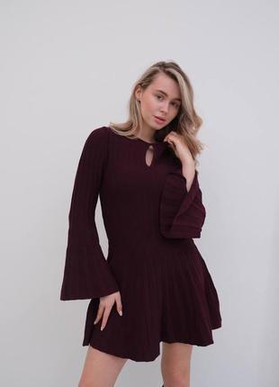 Женское платье мина, теплое платье,короткое платье нарядное,женское тёплое платье вязаное, сундучка