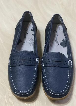 Жіночі кожані мокасини annabella, р.38