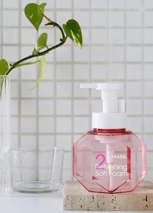 Мягкая пенка для интимной гигиены masil 2 refreshing soft foam