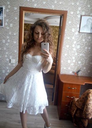 Продам белое свадебное, выпускное платье tally weijl2 фото