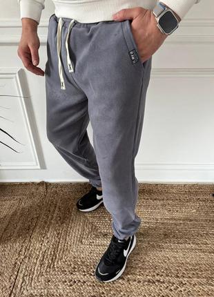 Теплые флисовые брюки, графит и черный, m,l,xl,xxl,xxl