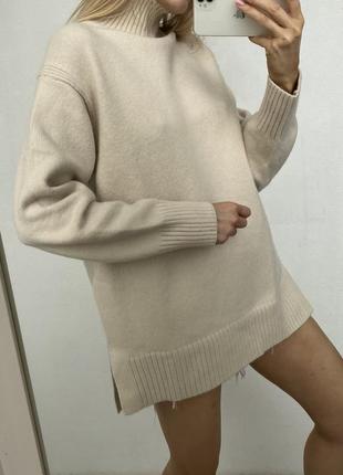 Кофта подовжена светр гольф xs s m l h&m