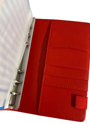 Блокнот органайзер для откладывания денег budget binder а6 6 конвертов красный