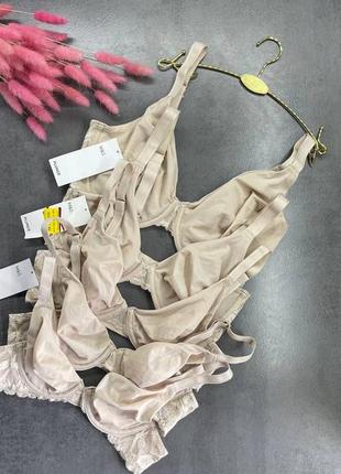 Базовый, практичный бюстгальтер, комбинированный с кружевом от m&amp;s