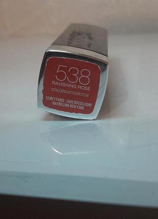 Новая! # 538 губная помада maybelline new york мейбелин мейбелин. оригинал. батч- код!