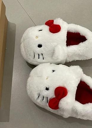 Домашні капці тапочки з хеллоу кітті5 фото