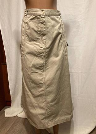 Жіноча котонова спідниця з кишенями