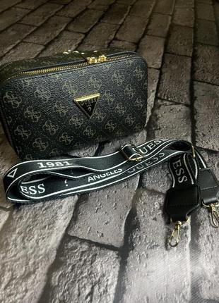 Жіноча люкс сумка guess,текстиль та екошкіра,якість-lux