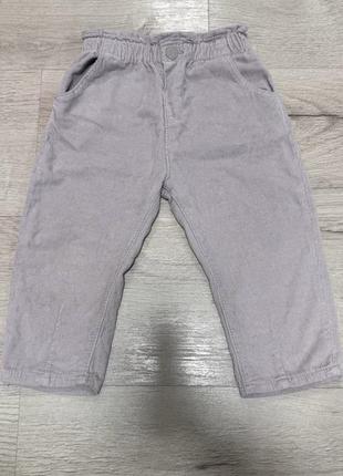 Вельветові тонкі штани zara