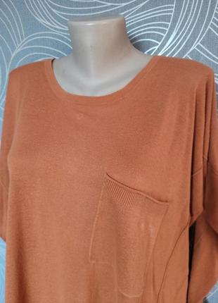 Cotton 100 % тонкий оригинальный джемпер с карманом
