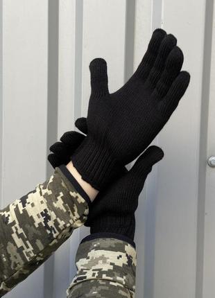 Перчатки трикотажные черные