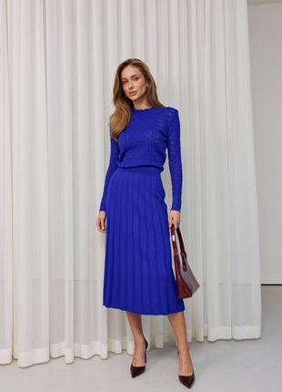 ❗️ 7 кольорів ❗️ сукня міді вʼязана з ажурним візерунком базова сукня