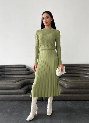 ❗️ 7 кольорів ❗️ сукня міді вʼязана з ажурним візерунком базова сукня