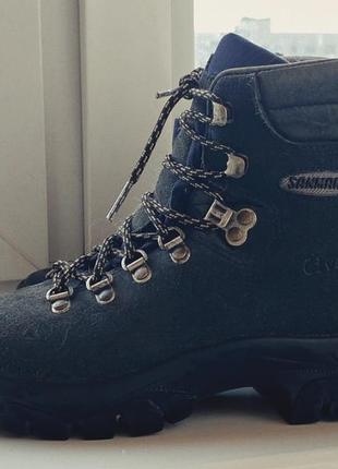 Треккинговые кожаные непромокаемые зимние ботинки vibram civetta san marco