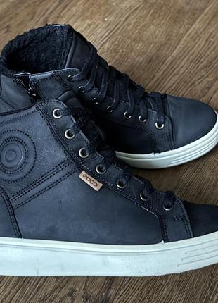 Ecco зимние ботинки кожа gore-tex р.38(24 см)