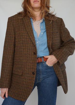 Harris tweed піджак вовна вінтаж твід