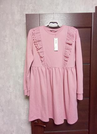 Брендовое новое красивое теплое платье р.12-13лет.