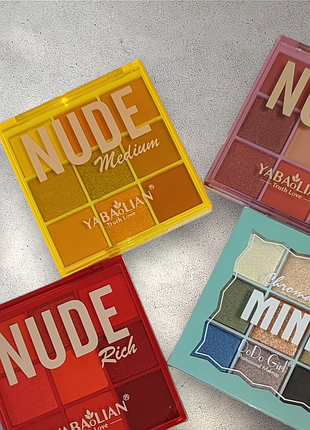 Палитра палеток палетка в ассортименте nude mediumick light chromatik mint теней