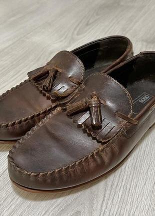 Женские кожаные мокасины asos коричневого цвета