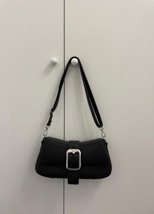 Сумка багет чорна