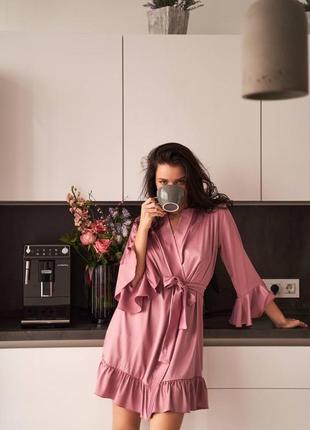 Халат с рюшами