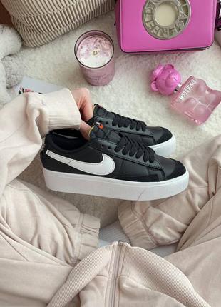 Nike blazer black platform 8