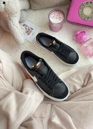 Nike blazer black platform 10