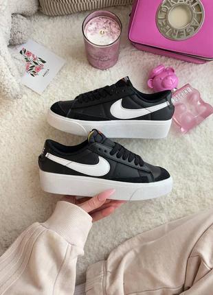 Nike blazer black platform 6