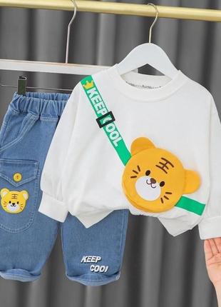 Детский костюм джинсы и свитшот