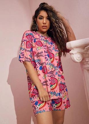 Shein. з англії. в наявності. костюм у міксі поп арта та графіті.