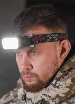 Фонарь налобный со встроенным аккумулятором 1200 mah