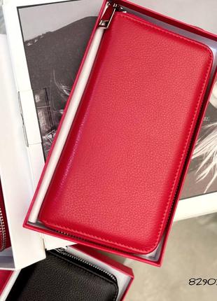 Кожаный кошелек на молнии